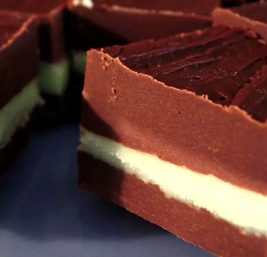 29 Mint Holiday Treats to Bake This Christmas Season Layered Mint Chocolate Fudge