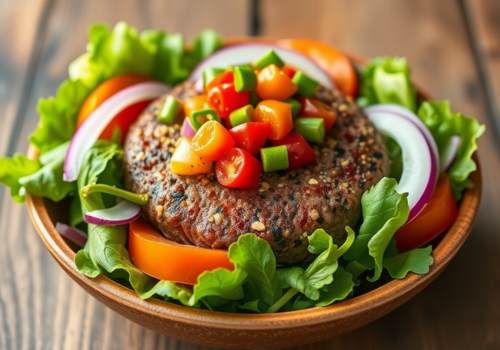 Lean Beef Burger Bowl