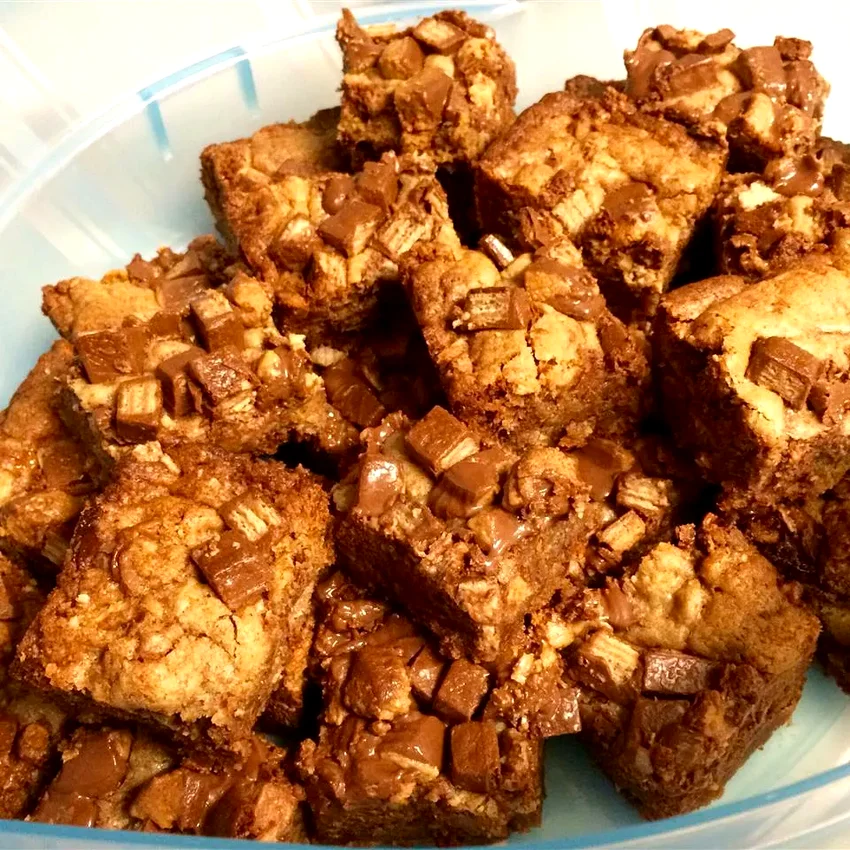 Leftover Halloween Candy Brownies!