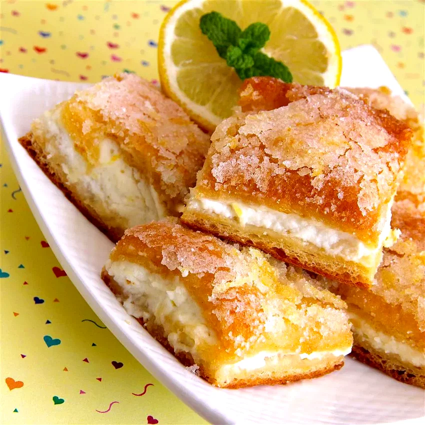 15 Simple Crescent Roll Desserts You Can Make Tonight Lemon Cream Cheese Bars