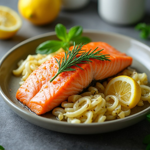 Lemon Dill Poached Salmon