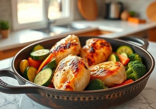 Lemon Garlic Chicken with Vegetables