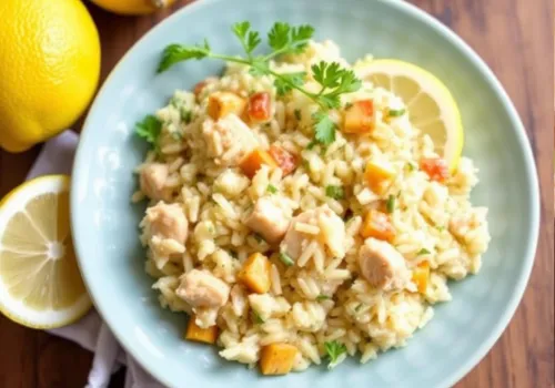 Lemon Herb Chicken and Rice Casserole