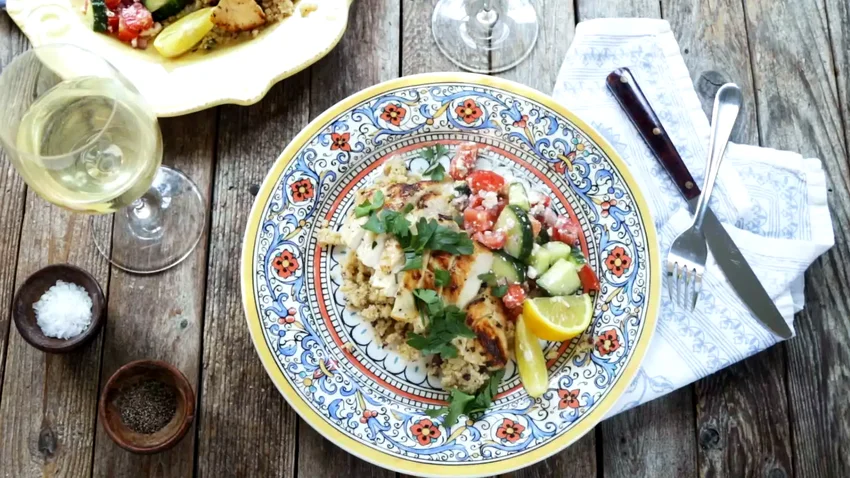 These 14 Chicken Couscous Recipes Make Perfect Dinner Pairs Lemon Herb Chicken with Couscous and Cucumber Salad