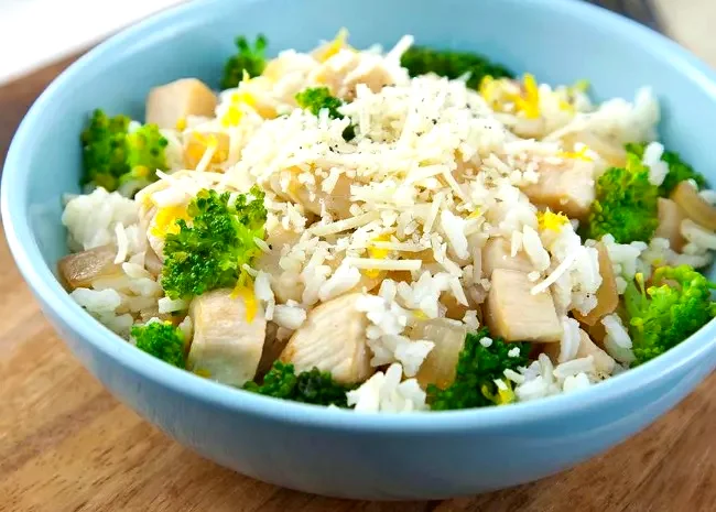 Lemon-Parmesan Chicken and Rice Bowl