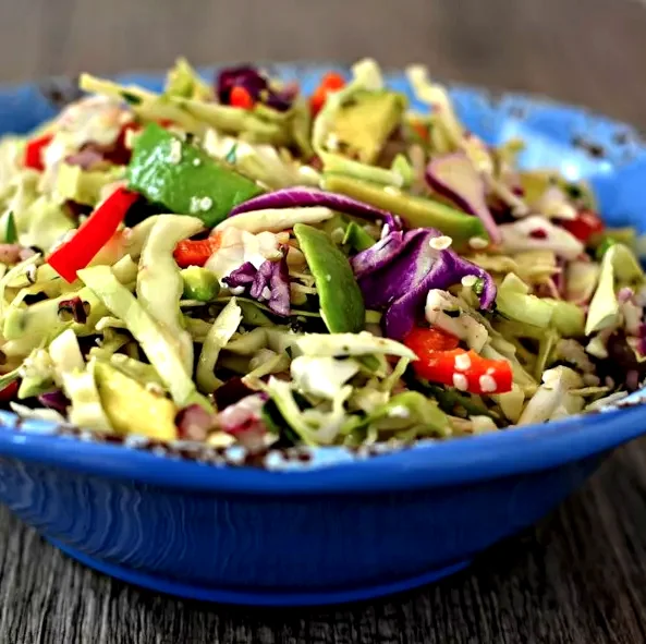 Lemony Cabbage-Avocado Slaw