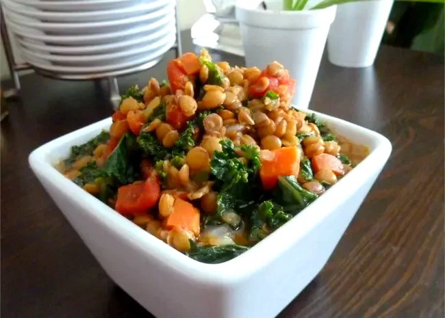 Lemony Lentils with Kale