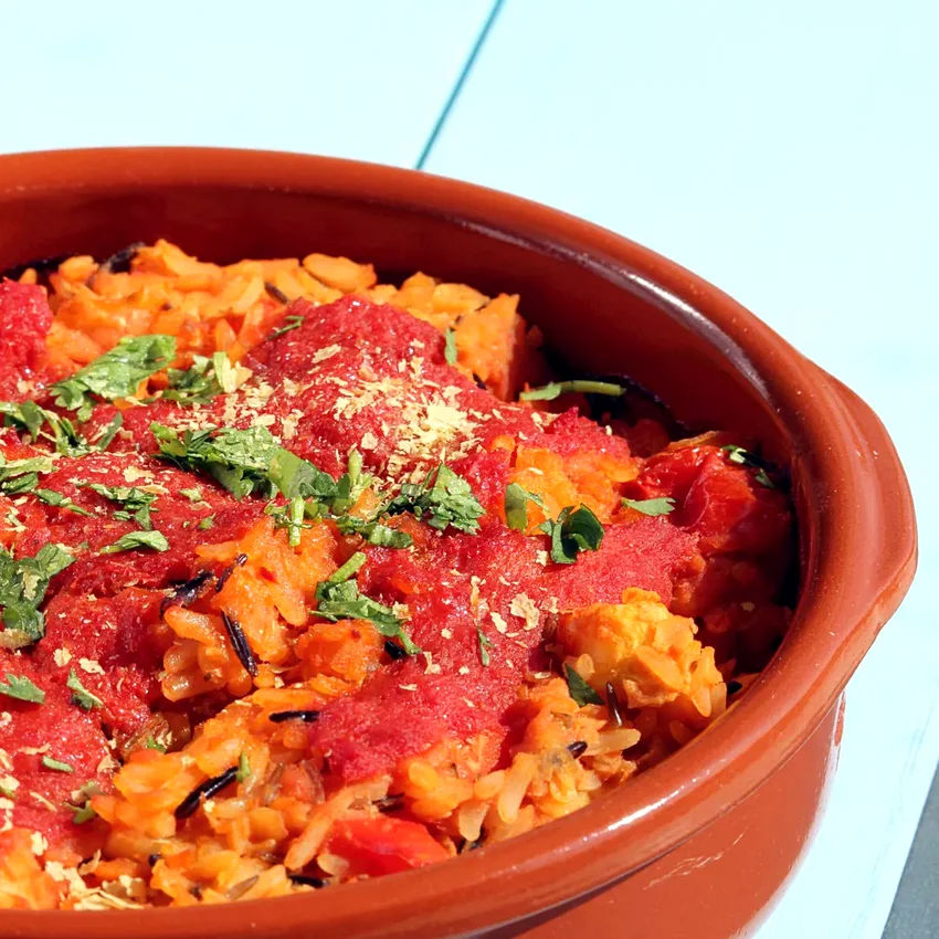 12 Plant-Based Casserole Dishes For Satisfying Dinners Lentil Rice and Veggie Bake