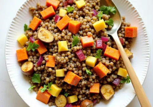 Lentil and Roasted Vegetable Salad