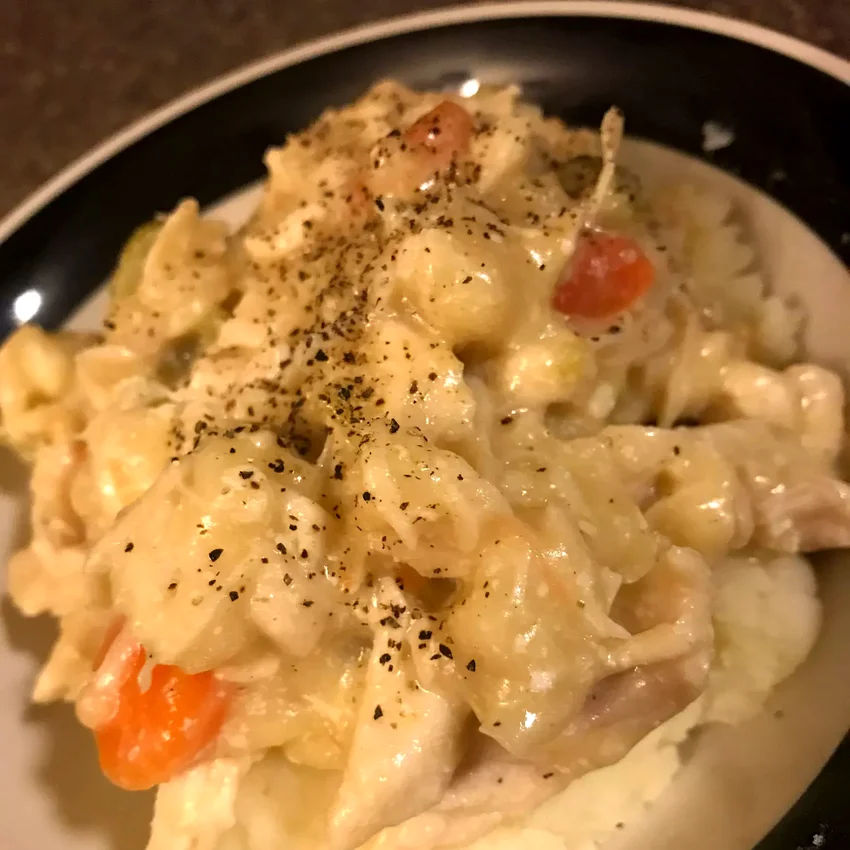 Lighter Chicken and Dumplings