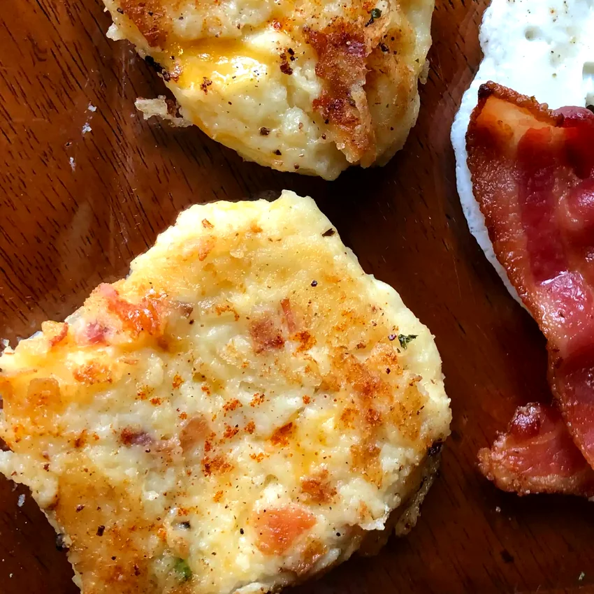 Loaded Mashed Potato Cakes