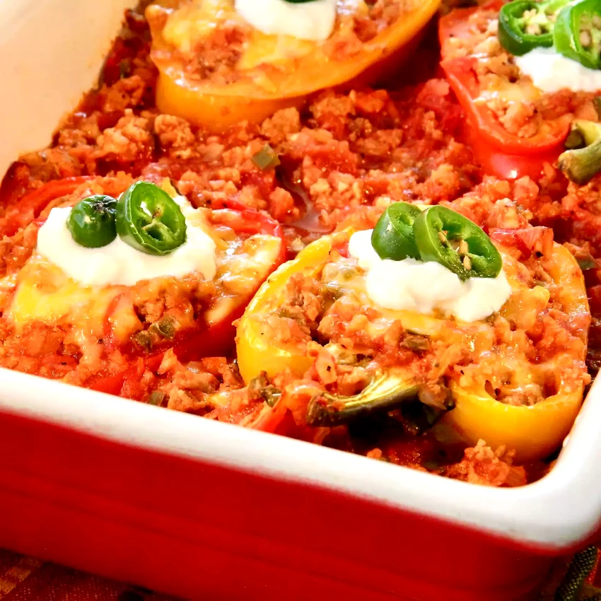 13 Simple Low-Carb Lunch Recipes for Healthy Eating Low Carb Turkey-Stuffed Peppers