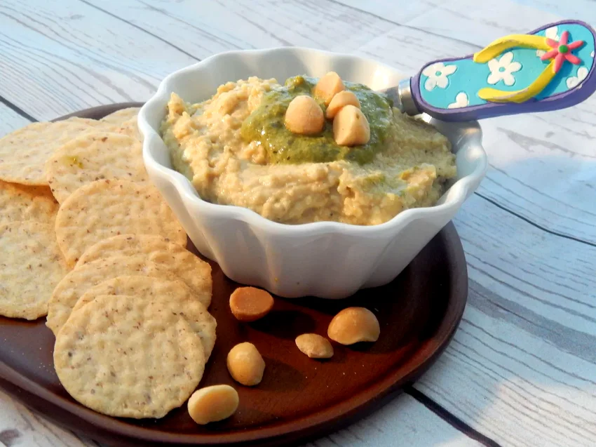 10 Simple Prepare-Ahead Party Appetizers Macadamia Nut Pesto Hummus