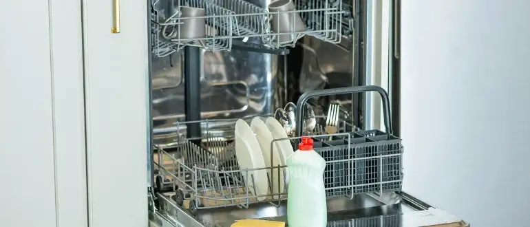 Make The Dishwasher Empty And Pull Out The Bottom Washing Rack