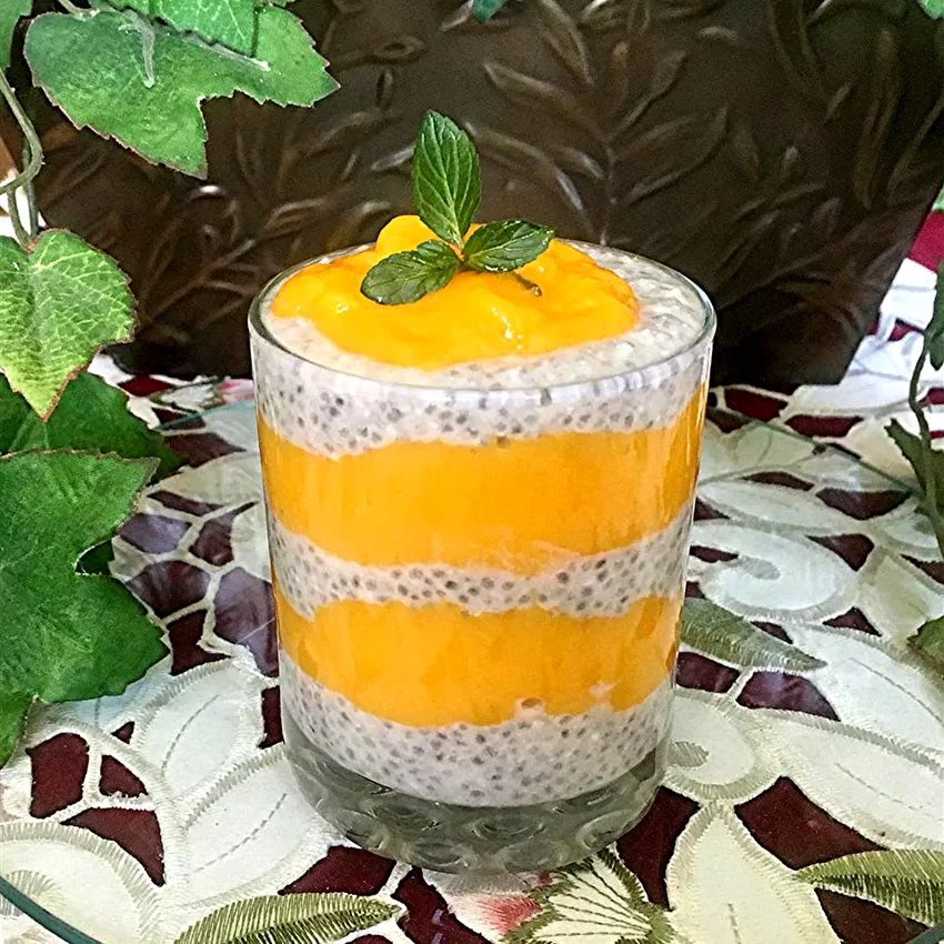 Mango, Coconut, and Chia Seed Pots