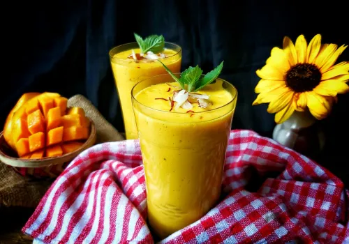 Mango Lassi with Cottage Cheese