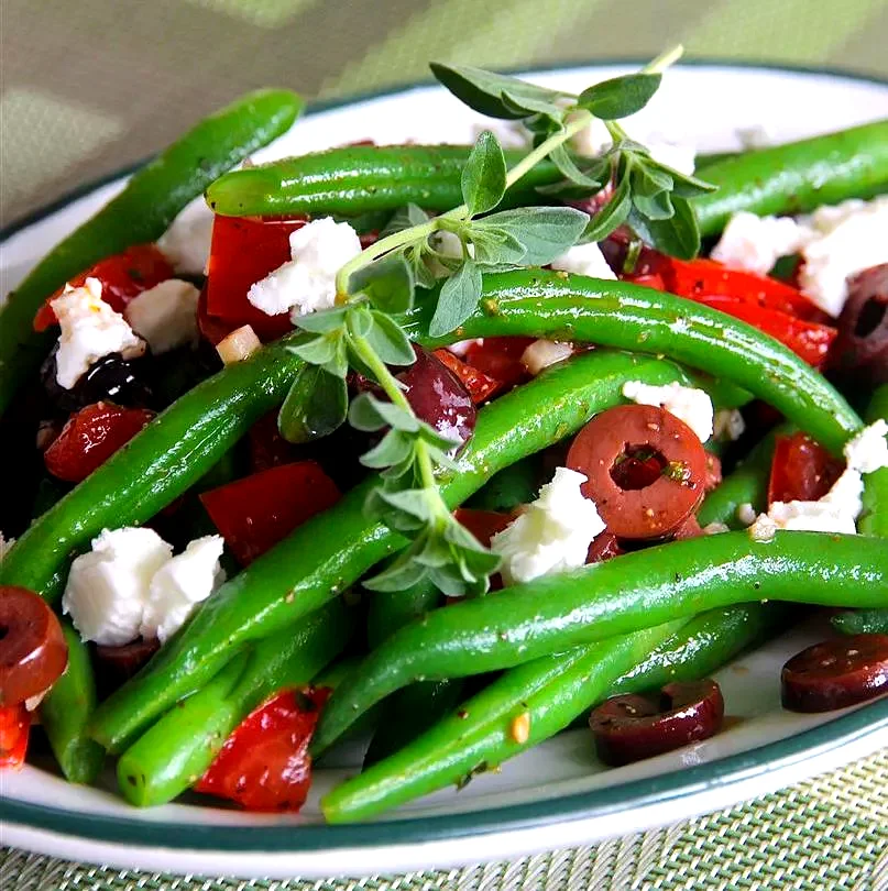 Best Mediterranean Diet Recipes for Healthy Living Marinated Green Beans with Olives, Tomatoes, and Feta