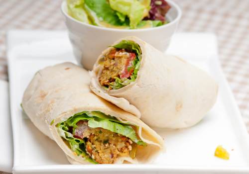 Mediterranean Cucumber Tahini Wrap