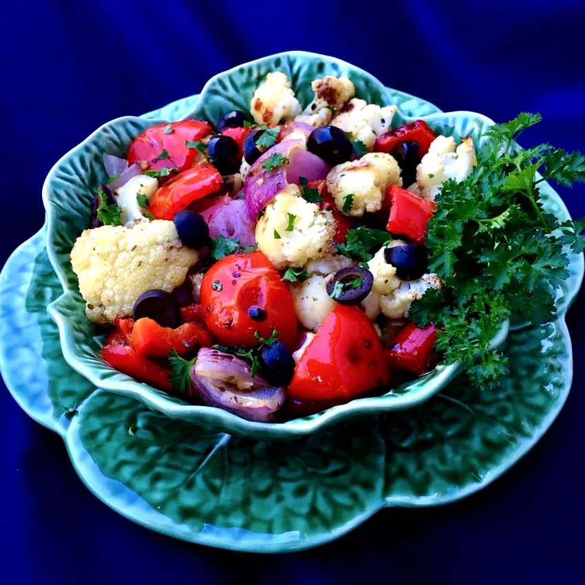 15 Oven-Roasted Cauliflower Dishes Picky Eaters Love Mediterranean Roasted Cauliflower with Olives
