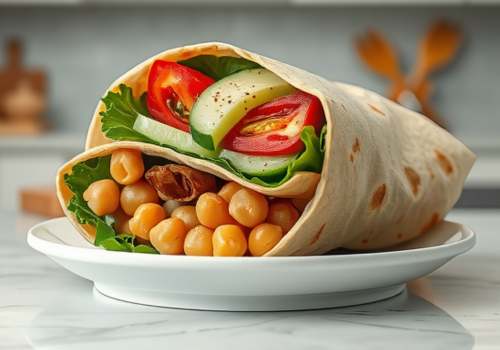 Mediterranean Veggie Wrap