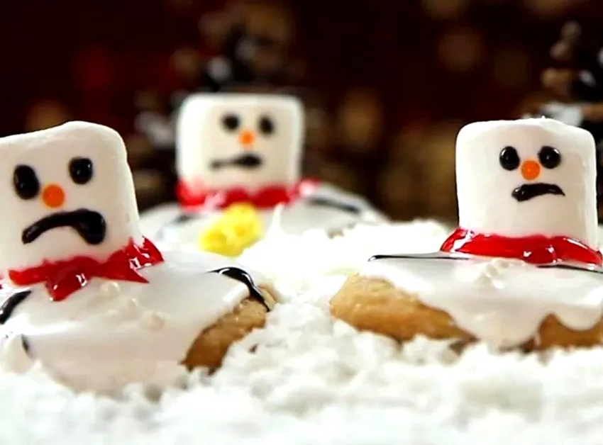 10 Simple Christmas Cookies for Beginner Holiday Bakers Melted Snowman Cookies