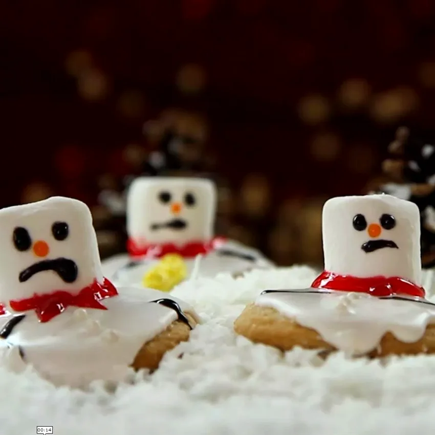 Melted Snowman Cookies