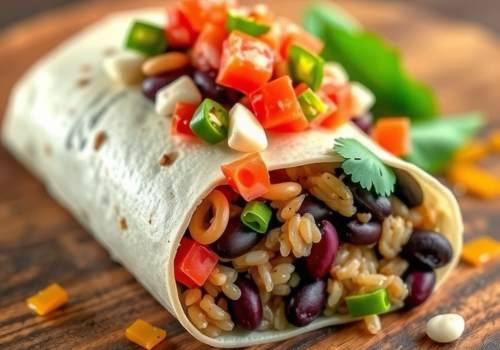 Mexican Bean and Rice Wrap