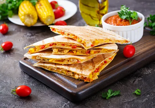 Microwave quesadilla