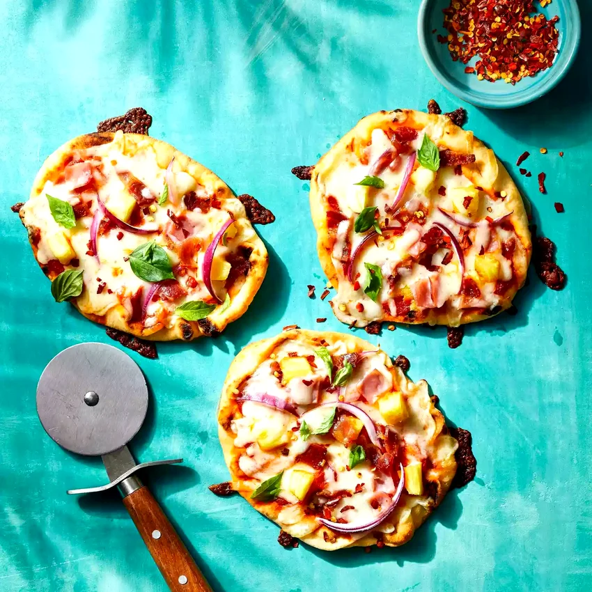 20 Simple Ways to Transform Your Pack of Deli Meat Mini Naan Hawaiian Pizza