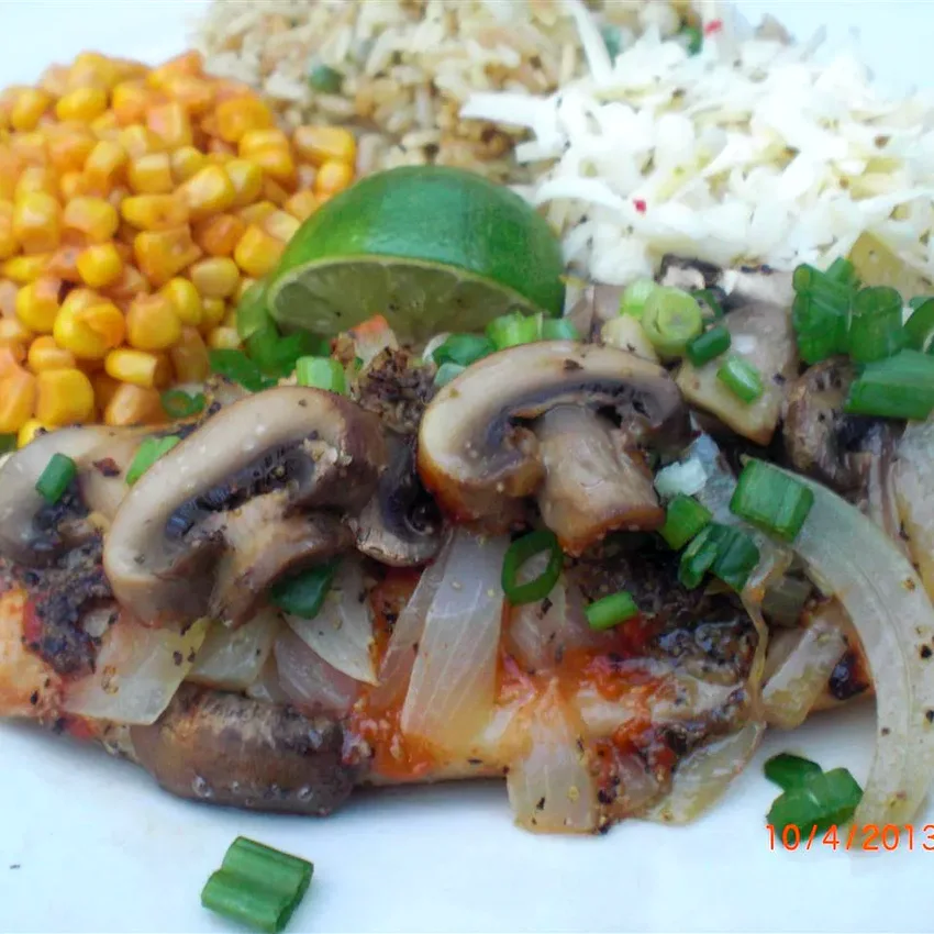 Mushroom, Cheese, and Haddock Bake