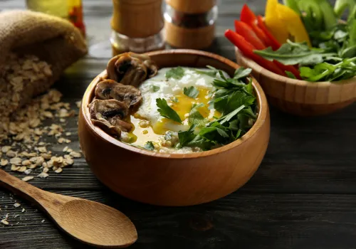 Mushroom and Herb Oatmeal