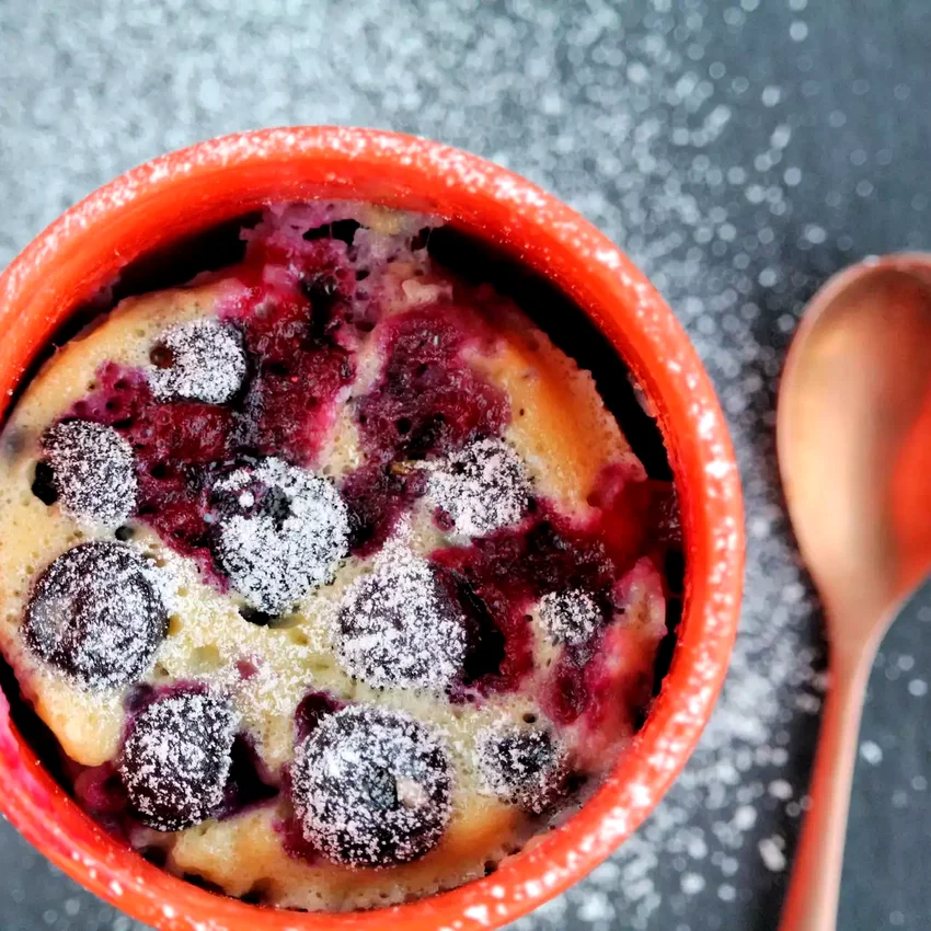 50 Simple Recipes Perfect for College Student Cooking No-Egg Blueberry Mug Cake