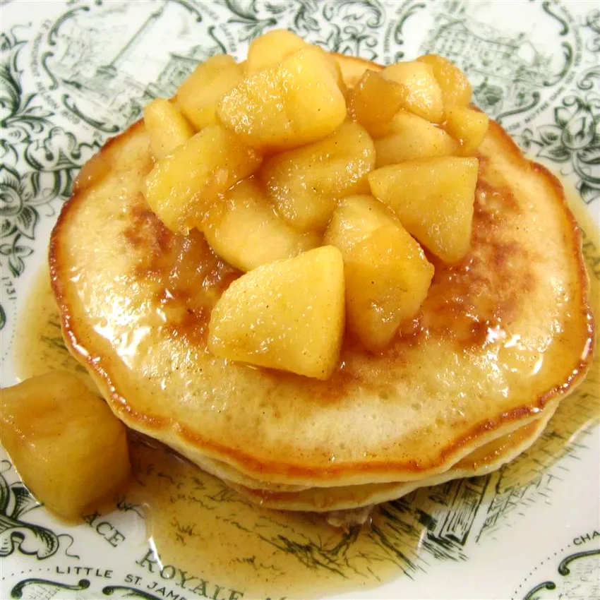 17 Fall Apple Pancake Recipes for Cozy Morning Meals Oatmeal Pancakes with Apple Maple Sauce