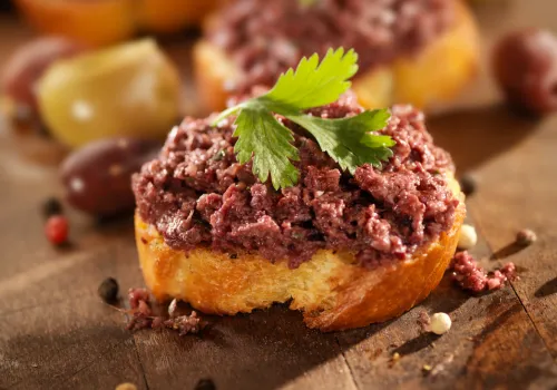 Olive tapenade on toast