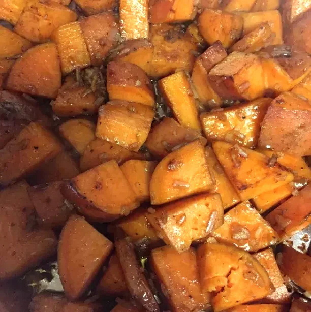 Onion Roasted Sweet Potatoes