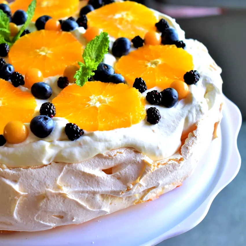 Orange-Berry Pavlova