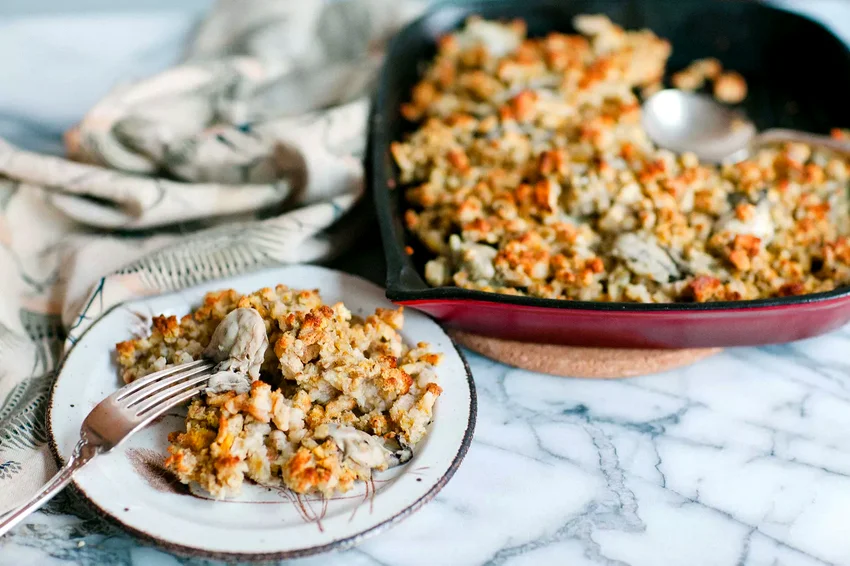 Top 50 Holiday Side Dishes for Thanksgiving Dinner Oyster Dressing (Stuffing)