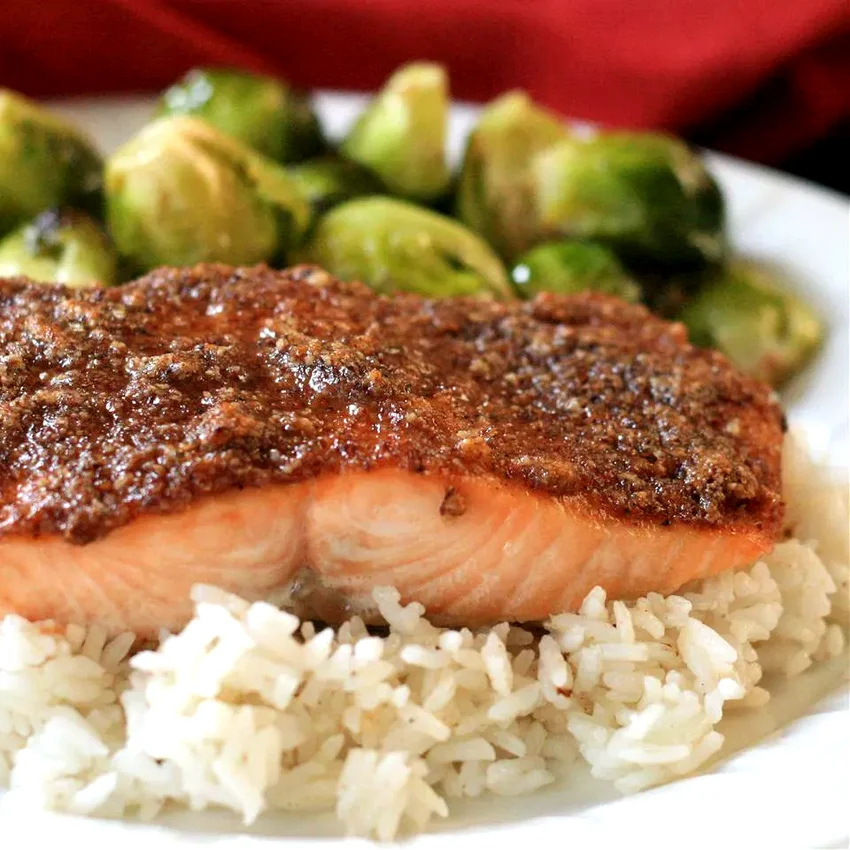 Paleo Pecan Maple Salmon