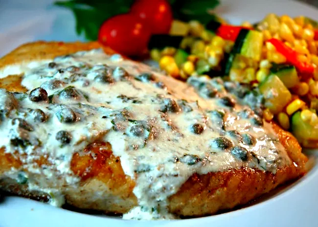 30+ Skillet-Fried Fish Recipe Collection Pan Fried Halibut Steak with Light Green Sauce