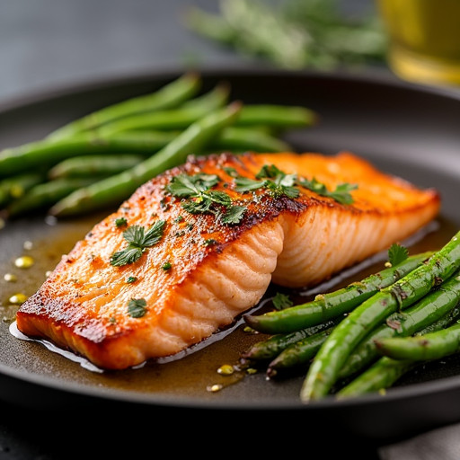 Pan-Seared Garlic Butter Salmon with Crispy Skin