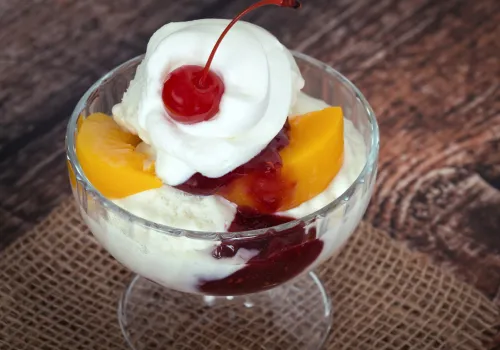 Peach Melba Yogurt Cup