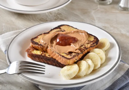 Peanut Butter and Banana Toast