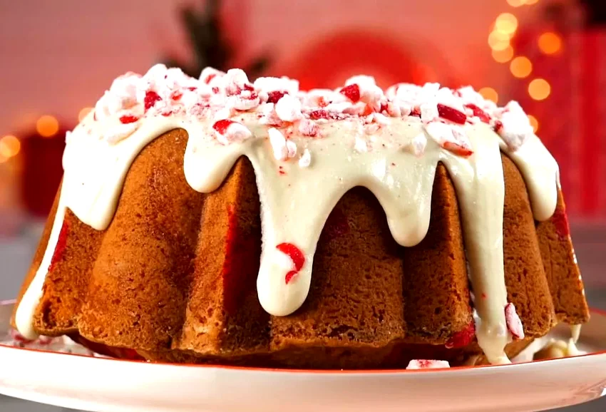 31 Minty Holiday Treats to Bake This Christmas Season Peppermint Pound Cake with Cream Cheese Peppermint Bark Frosting