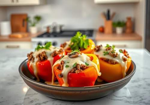 Philly Cheesesteak Stuffed Peppers