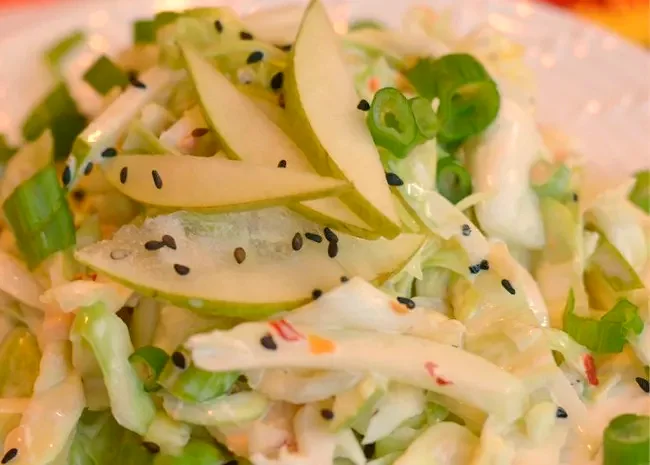 Pickled Ginger Asian Pear Coleslaw