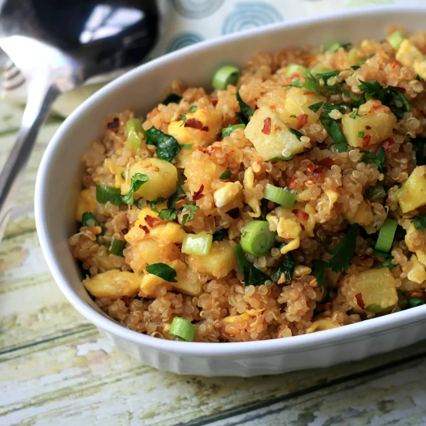 15 Delicious Sweet and Savory Canned Pineapple Recipes Pineapple Fried Quinoa