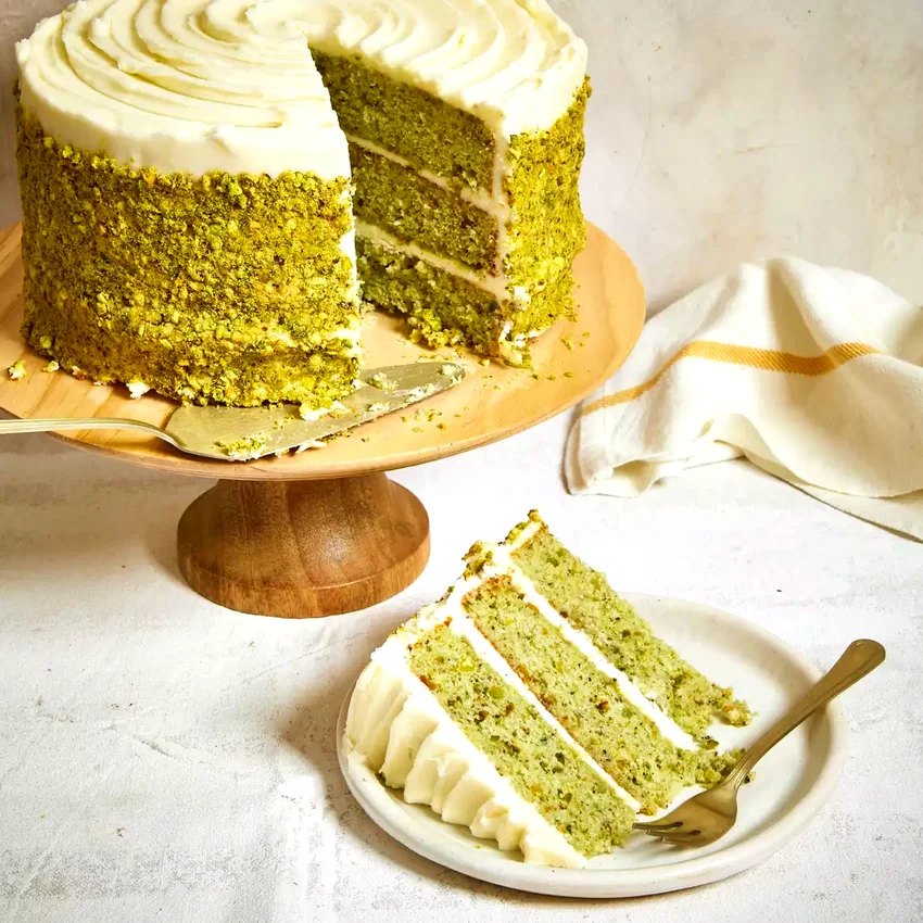 31 Elegant Cake Recipes That Will Wow Your Guests Pistachio Layer Cake with Cream Cheese Buttercream
