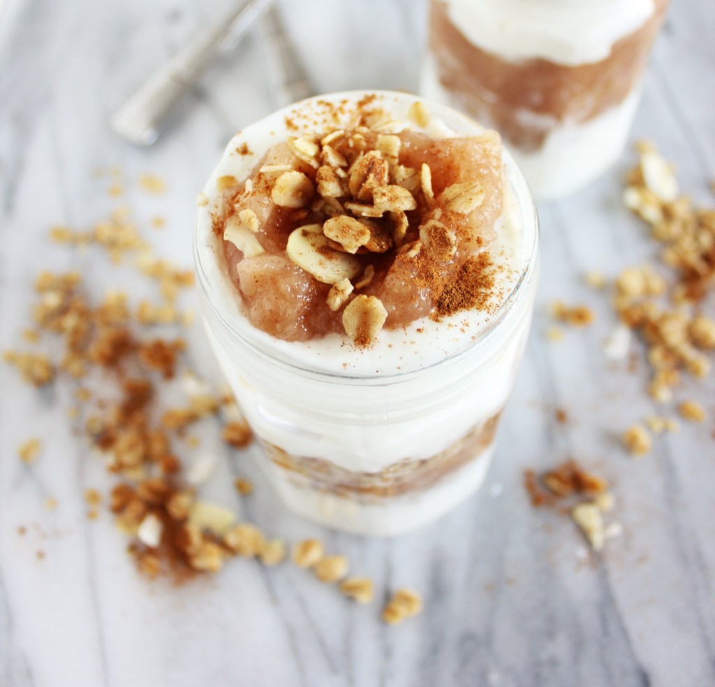 Plain Greek Yogurt with Applesauce