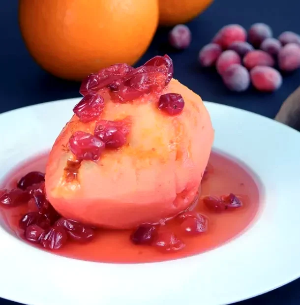 15+ Amazing Quince Recipes Packed With Sweet Fruity Taste Poached Quince with Cranberries