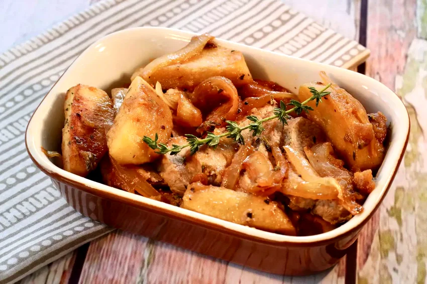 25 Hearty Main Course Recipes Featuring Sweet Apples Pork Tenderloin with Apples and Onions